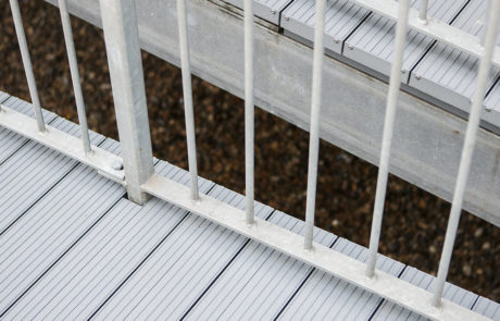 AliDeck Aluminium Decking Boards Installed In East London Development