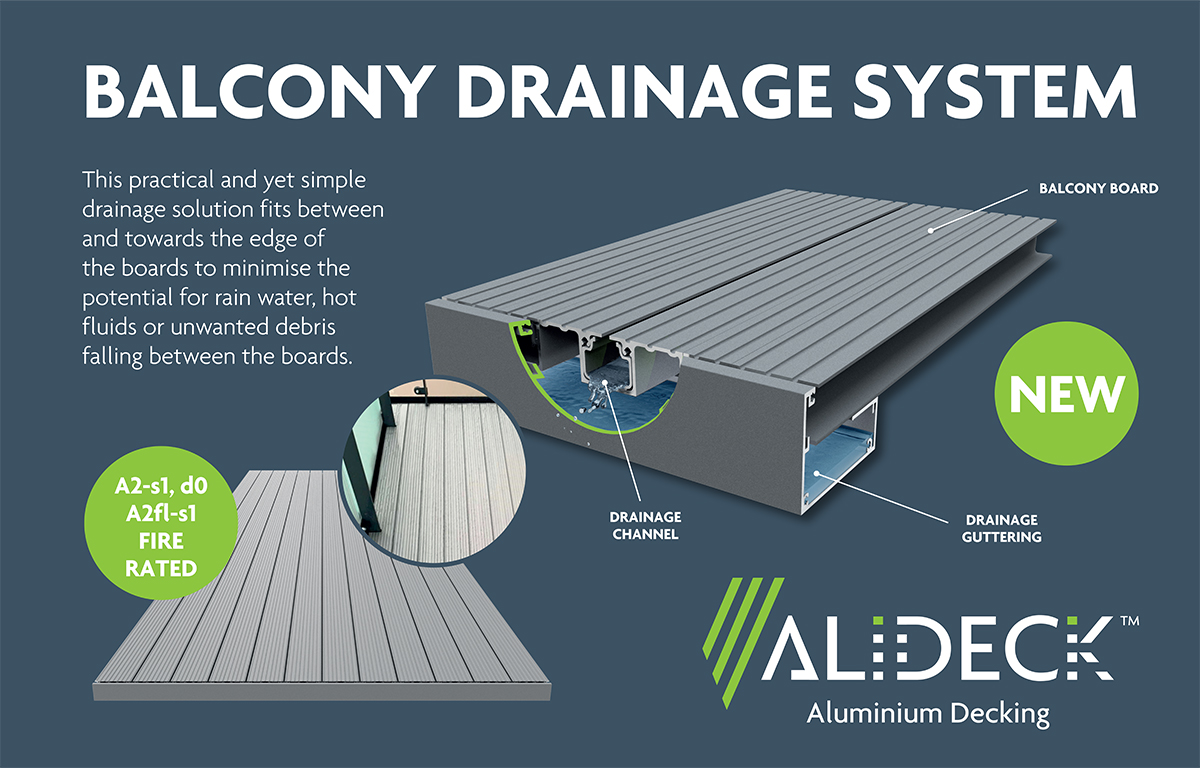 AliDeck Balcony Drainage System for aluminium decking