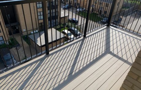 AliDeck Aluminium Metal Decking Board Installed On Balcony Project In Stevenage