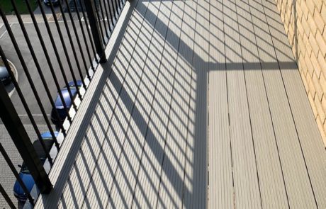 AliDeck Aluminium Metal Decking Board Installed On Balcony Project In Stevenage