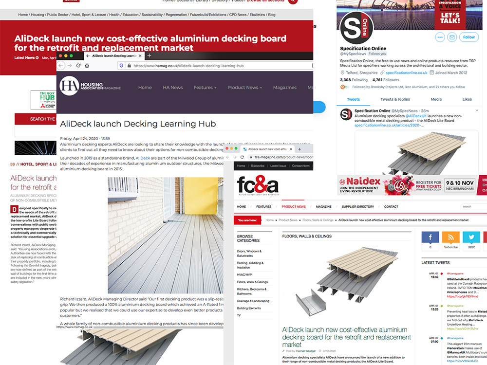 AlIDeck Non-Combustible Aluminium Metal Decking In The News April 2020