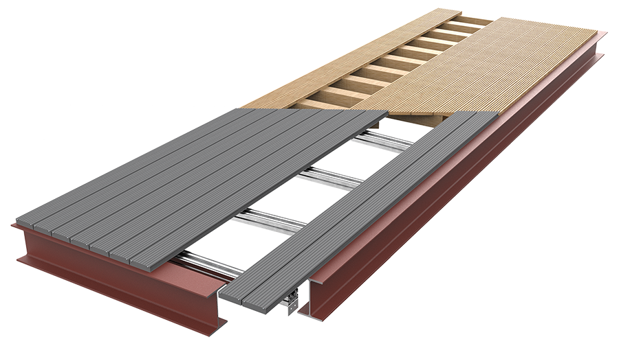 AlIDeck Non-Combustible Aluminium Metal Decking Lite Board As Timber Or Composite Decking Replacement