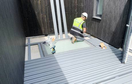 AliDeck Non-Combustible Aluminium Metal Decking Used In Balcony Refurbishment Project In Lewisham