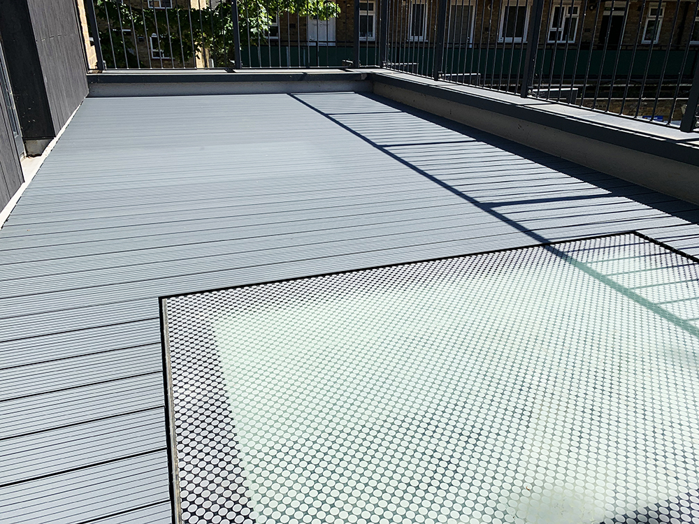 AliDeck Non-Combustible Aluminium Metal Decking Used In Balcony Refurbishment Project In Lewisham