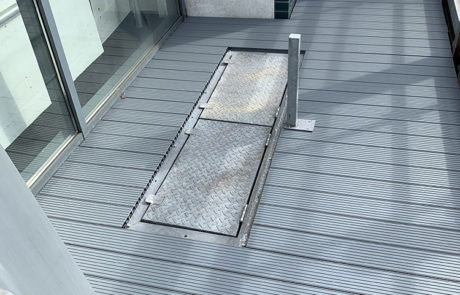 AliDeck Non-Combustible Aluminium Metal Decking Installed To Fire-Escape Balconies in Elephant & Castle London Redevelopment