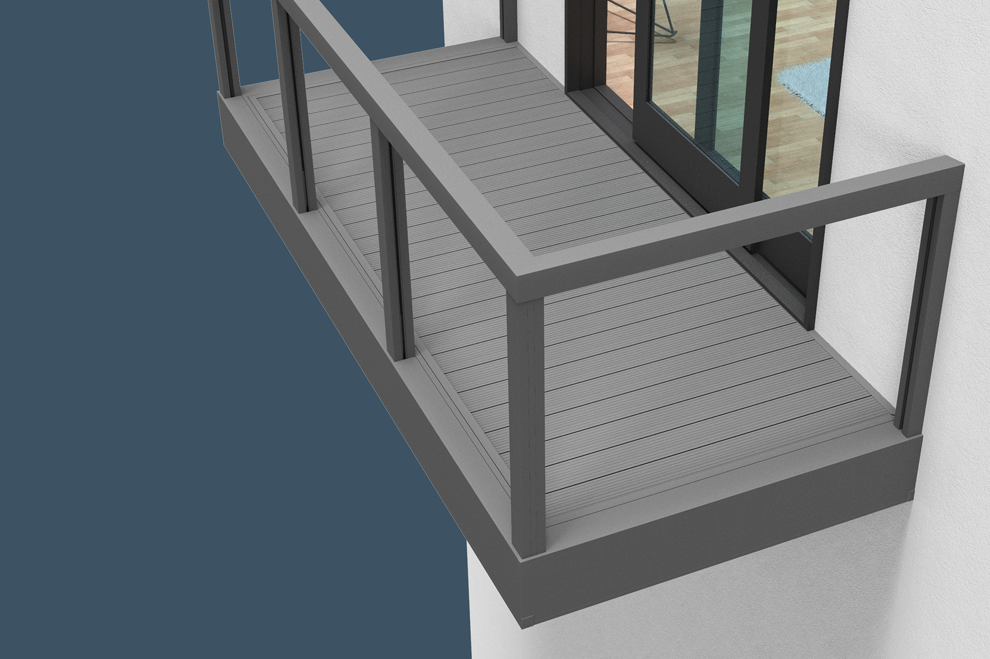 AliDeck Non-Combustible Aluminium Metal Balcony Decking