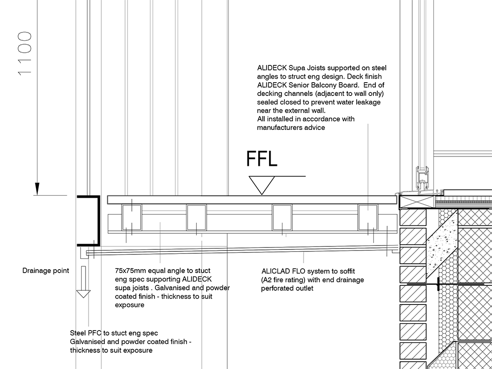 AliDeck Non-Combustible Aluminium Metal Decking AliClad Soffit Cladding