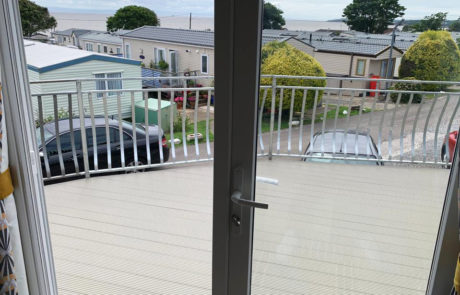 AliDeck Non-Combustible Aluminium Metal Decking Lite Board Installed at Static Caravan in Wales