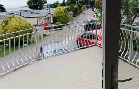 AliDeck Non-Combustible Aluminium Metal Decking Lite Board Installed at Static Caravan in Wales