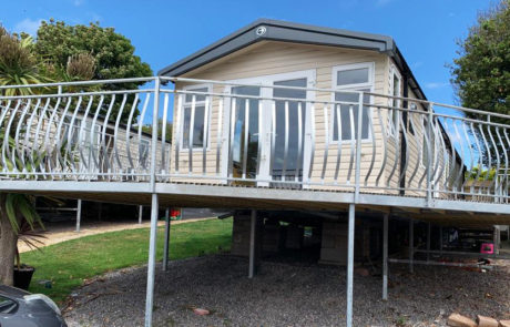 AliDeck Non-Combustible Aluminium Metal Decking Lite Board Installed at Static Caravan in Wales