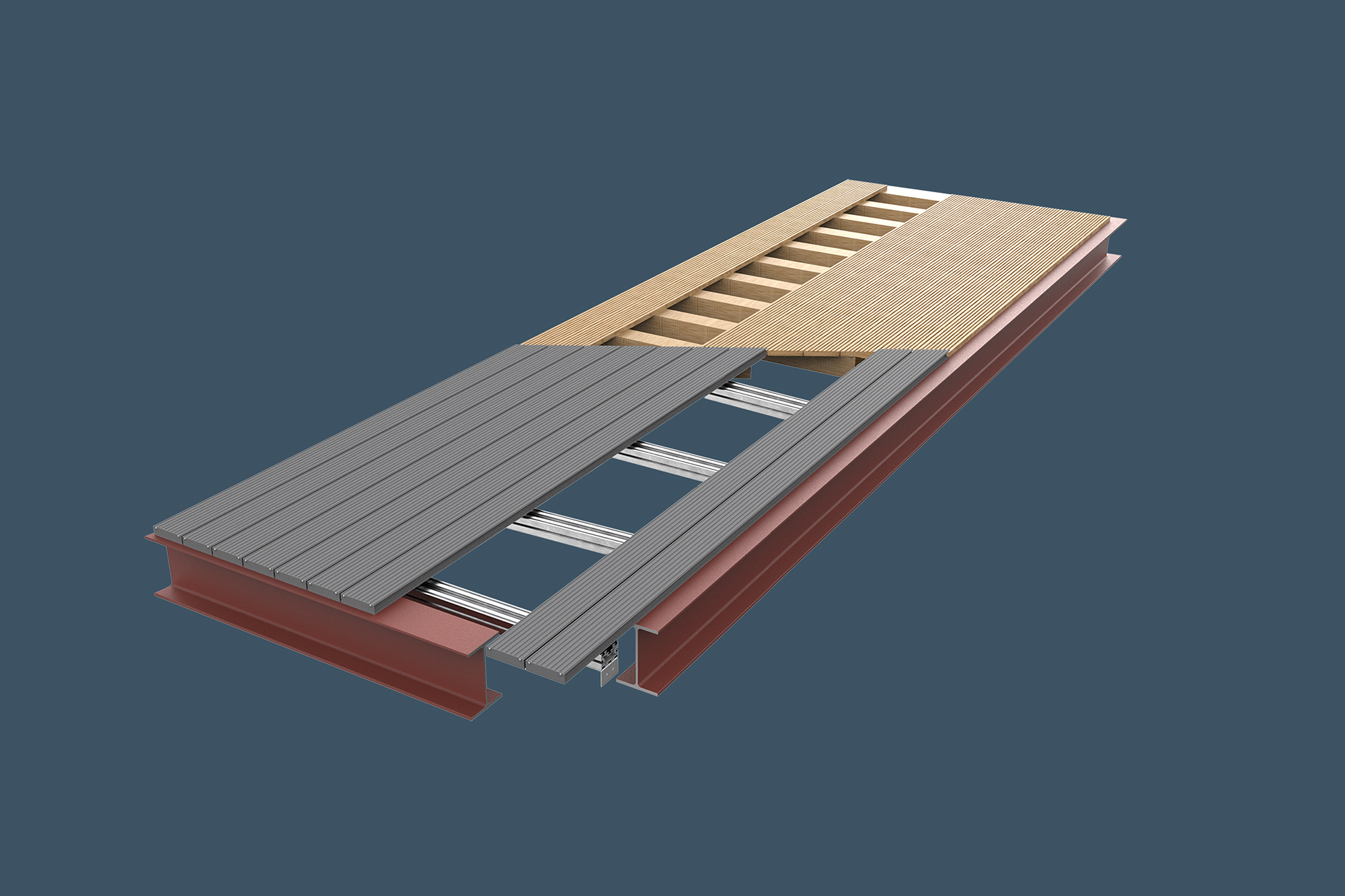 AliDeck Non-Combustible Aluminium Metal Decking Is Ideal Timber Or Composite Replacement Solution