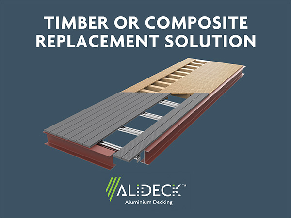 AliDeck Non-Combustible Aluminium Metal Decking Replacement Solution