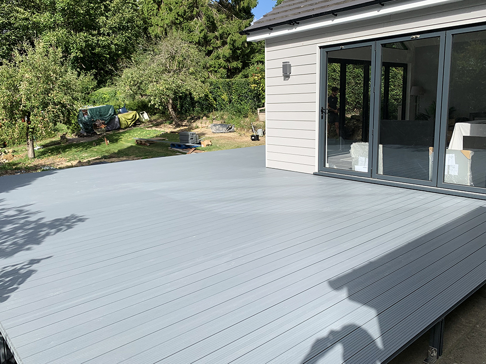 AliDeck Non-Combustible Aluminium Metal Decking Alu Installations Caterham Decking Install