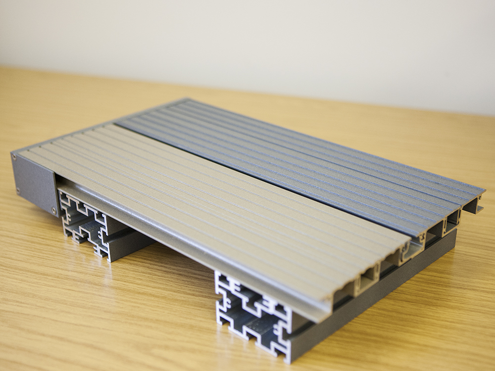 AliDeck Non-Combustible Aluminium Metal Decking Board Joist Gutter Sample