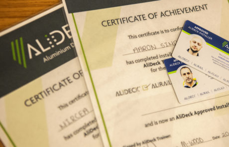 AliDeck Non CombustibleAluminium Decking Training Academy Training Certificates