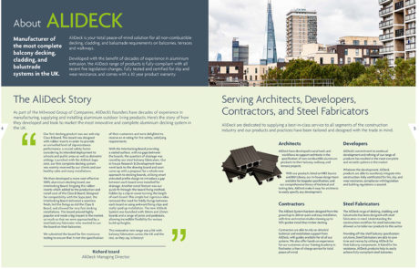 The New AliDeck Aluminium Decking Brochure