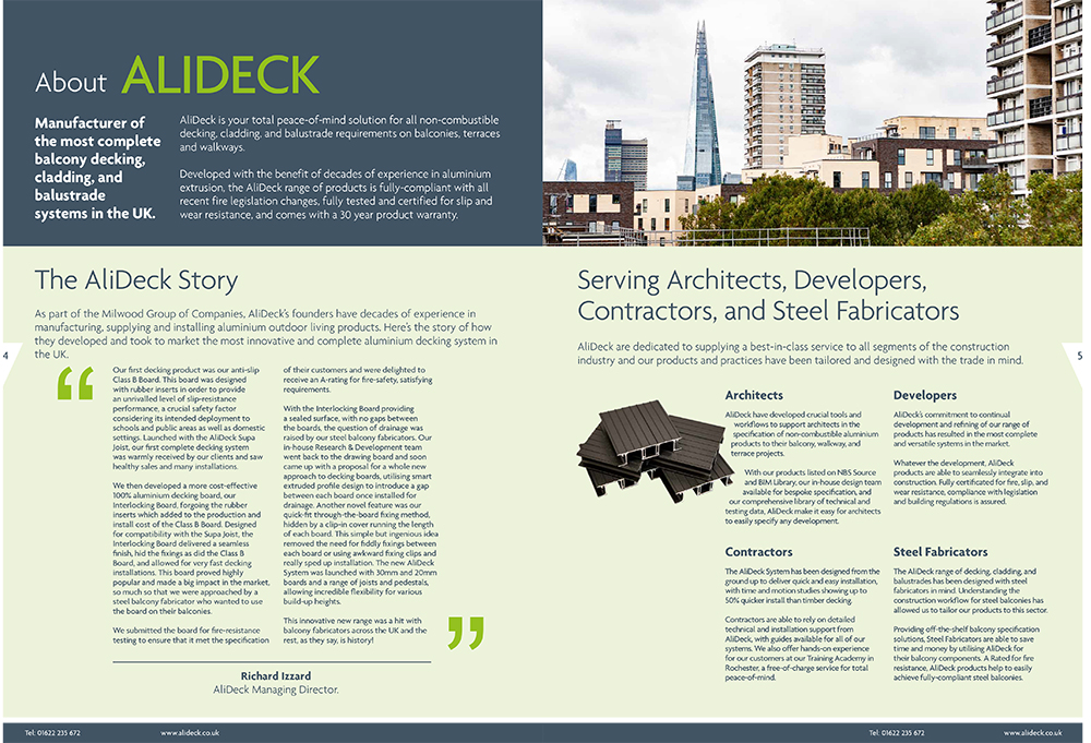 The New AliDeck Aluminium Decking Brochure