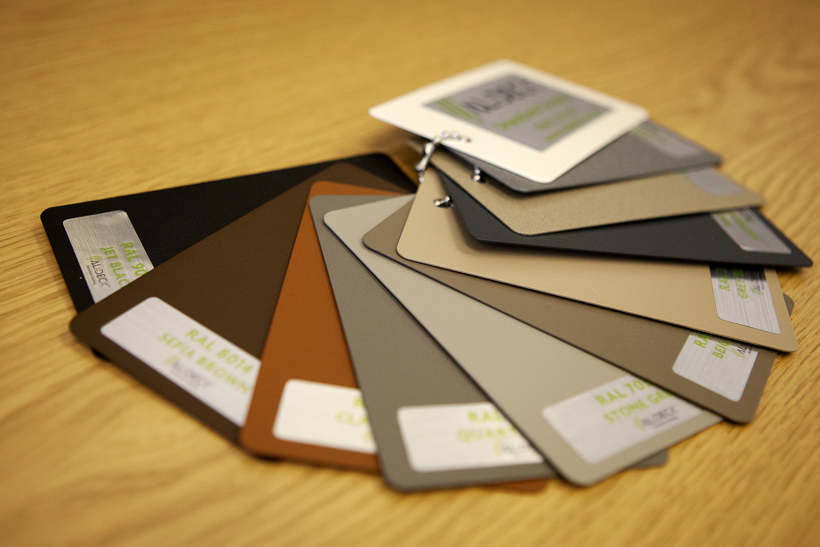 AliDeck Non-Combustible Aluminium Decking Standard Colours Swatch