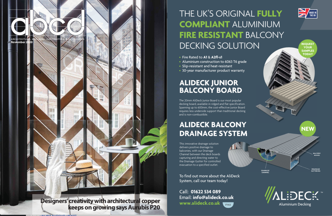 AliDeck Featured In ABC&D's Novmber issue Magazine