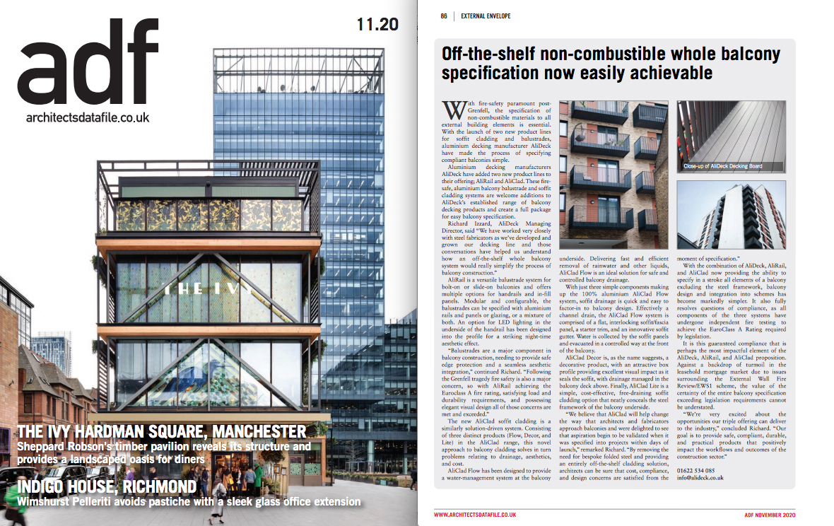 AliDeck Featured In ADF's November issue Magazine
