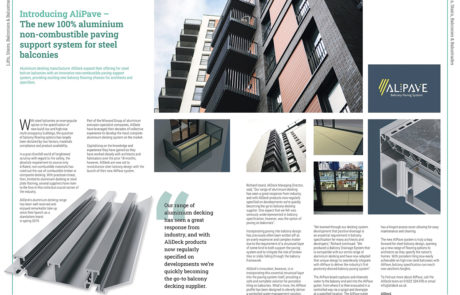 AliPave Balcony Paving Support System Featured in Architectural Magazine Specification