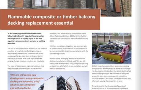 AliDeck Feature in Housing Association November 2020 Issue