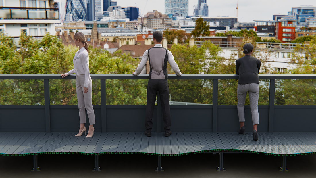 AliDeck Non CombustibleAluminium Decking 3D CGI Visualisation AliDeck Non CombustibleAluminium Decking 3D CGI Visualisation