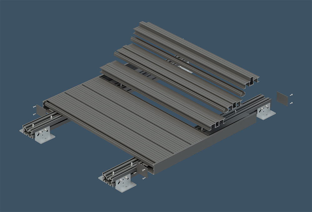 AliDeck Aluminium Decking Full Systems for Balconies