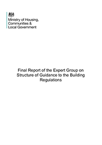 Final Report of the Expert Group on Structure of Guidance to the Building Regulations