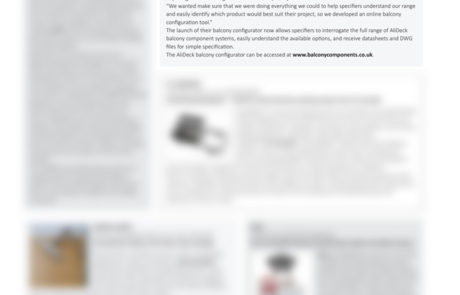 AliDeck Balcony Configurator Housing Association Magazine May 2021