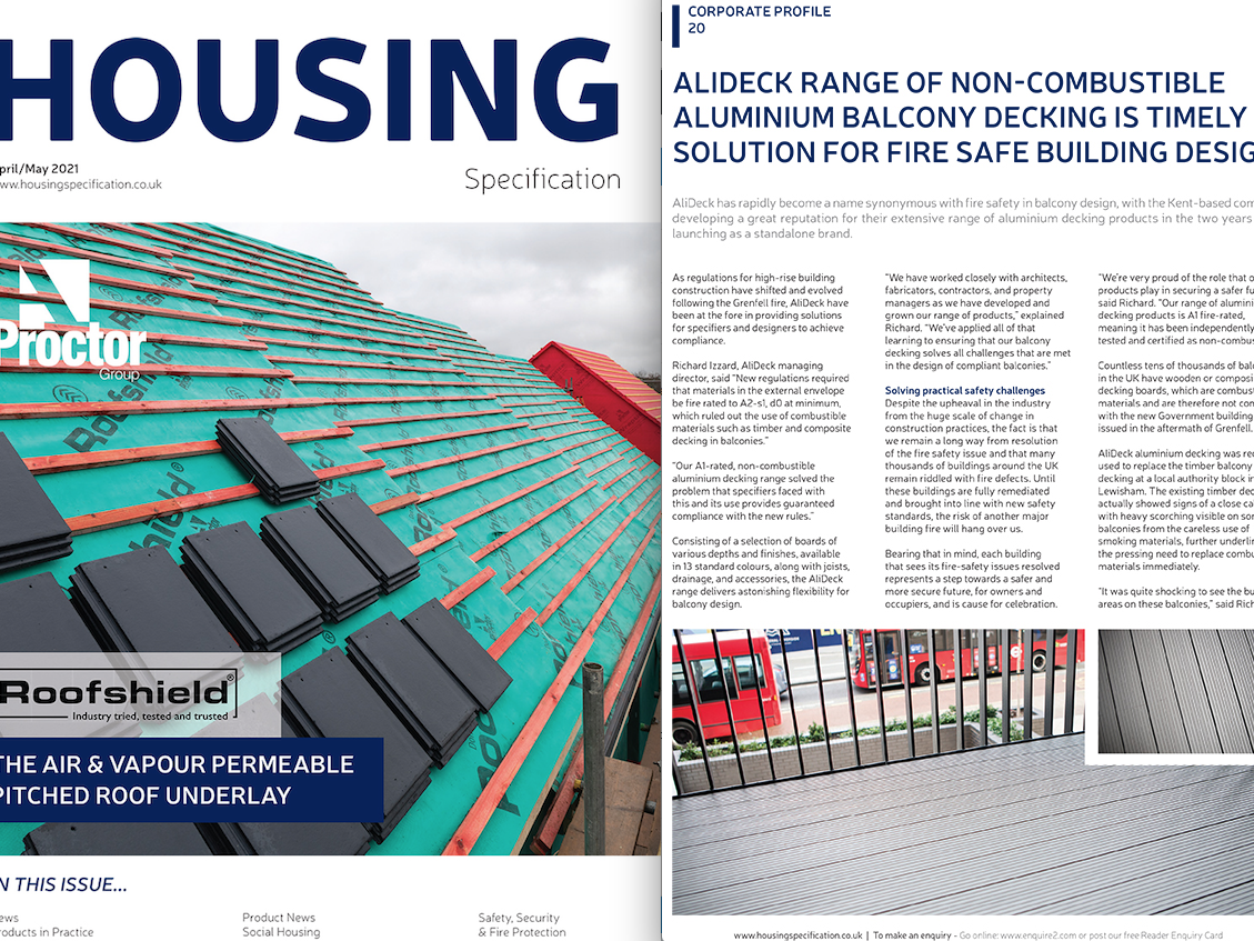 AliDeck Housing Specification Magazine April May 2021