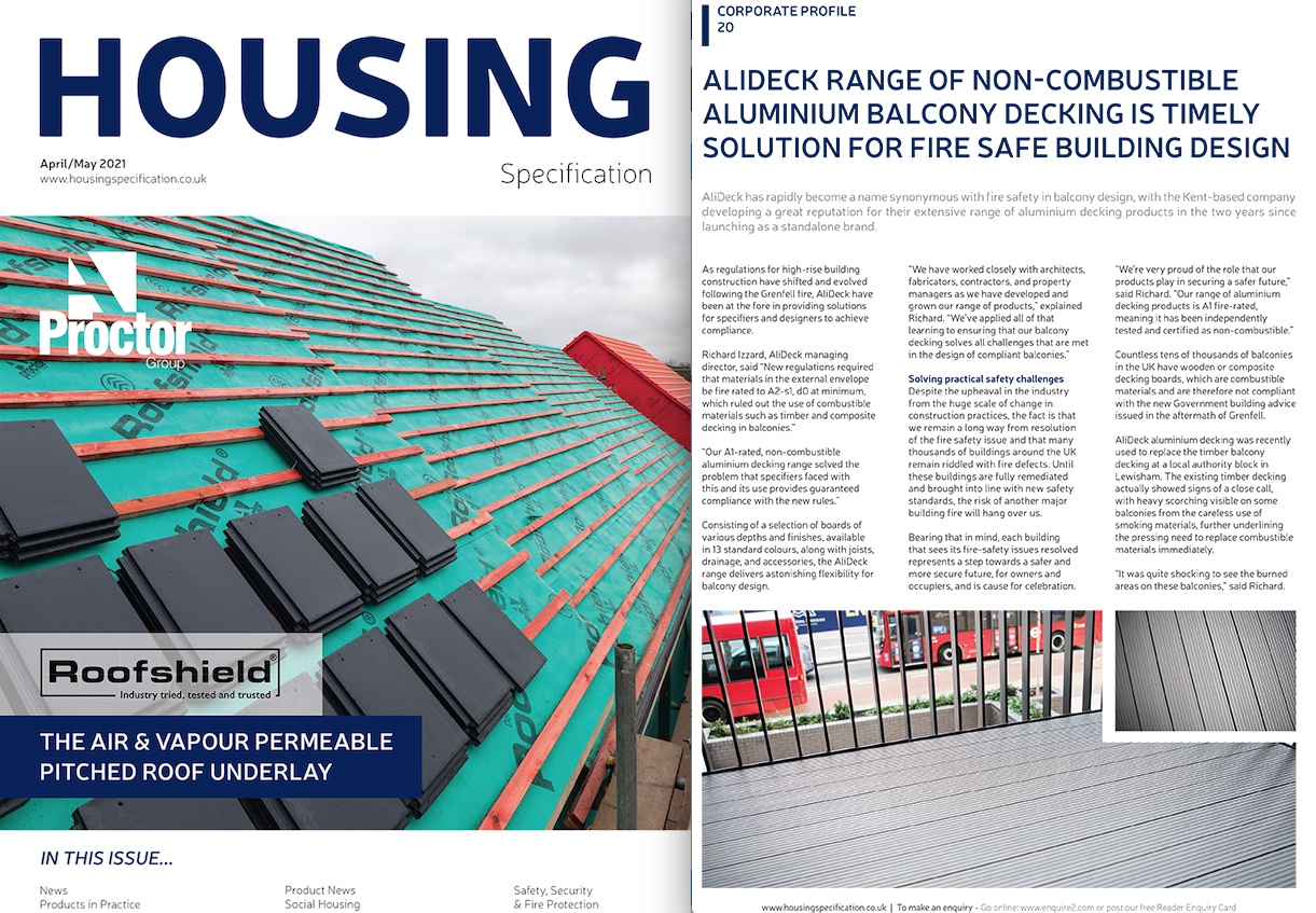 AliDeck Housing Specification Magazine April May 2021