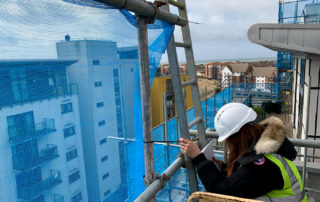 AliDeck Site Visit to EWS1 Remediation Project in Eastbourne for aluminium decking works