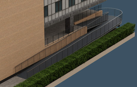 AliDeck Aluminium Decking Walkway Case Study London Render