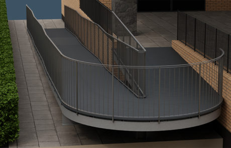 AliDeck Aluminium Decking Walkway Case Study London Render