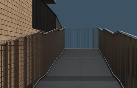 AliDeck Aluminium Decking Walkway Case Study London Render