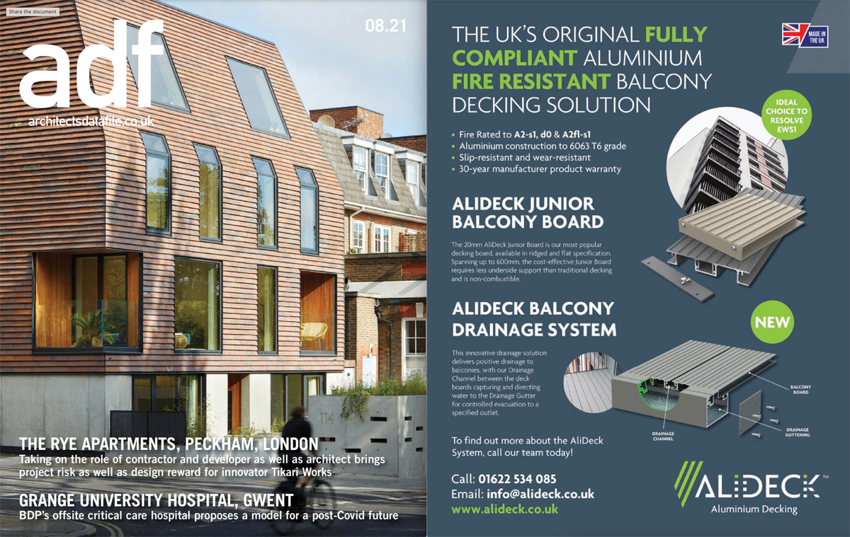 AliDeck Aluminium Decking Featured in ADF Magazine August 2021
