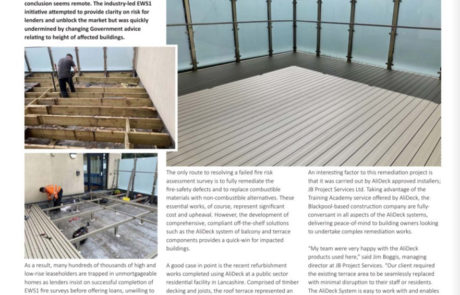 AliDeck Aluminium Decking Featured in Housing Association Magazine October 2021