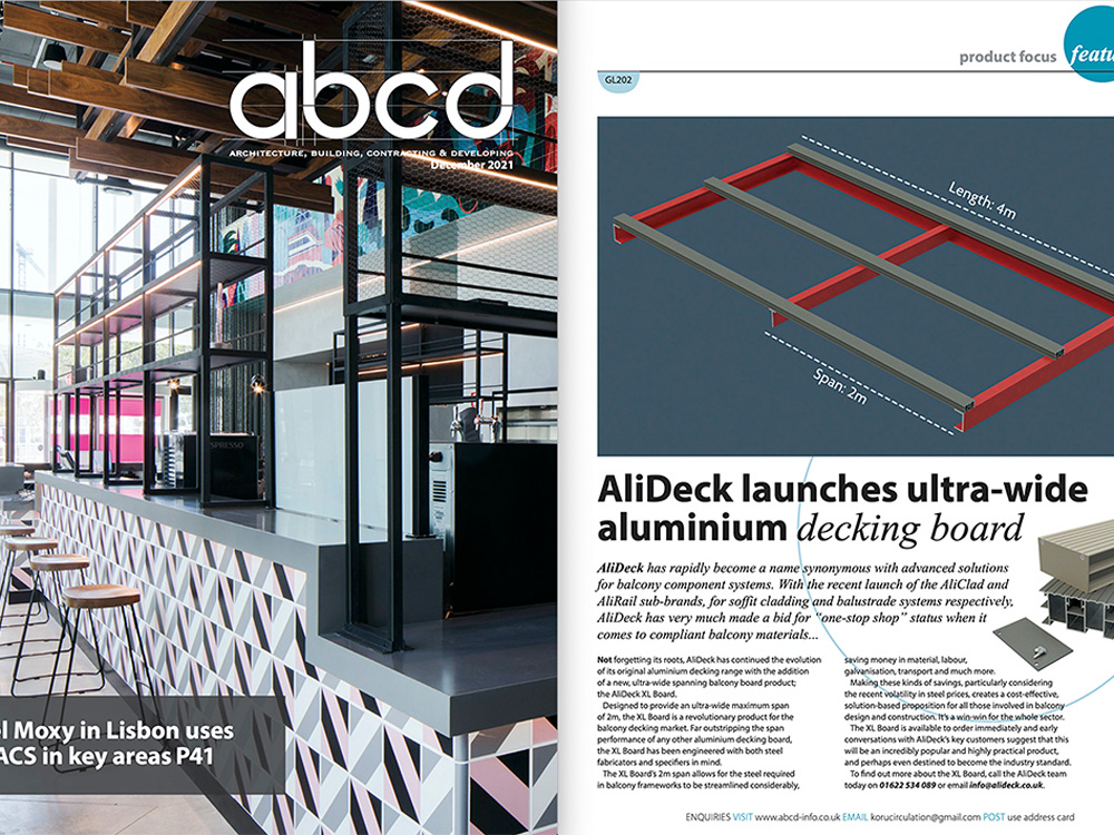 AliDeck Aluminium Metal Decking ABCD Magazine Feature