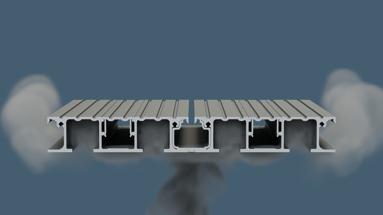 AliDeck Balcony Decking Non Combustible Aluminium Imperforate Layer After