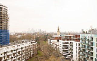 AliDeck Digital Marketing Apprentice makes site visit to fire safety remediation project in Bermondsey, London, to capture photographs of our aluminium decking to the large roof terrace