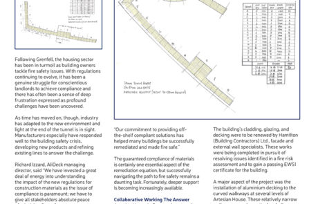 AliDeck Housing Specification Aluminium Decking Balcony Fire Safety Remediation Artesian House