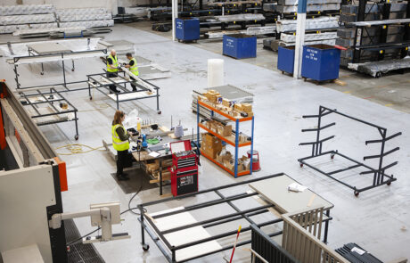 AliDeck factory and warehouse a hive of activity as aluminium balcony component kit manufacturing continues at pace
