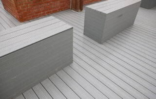 Large roof terrace decking replacement project completed in Bermondsey, London, as part of refurbishment works for The Hyde Group