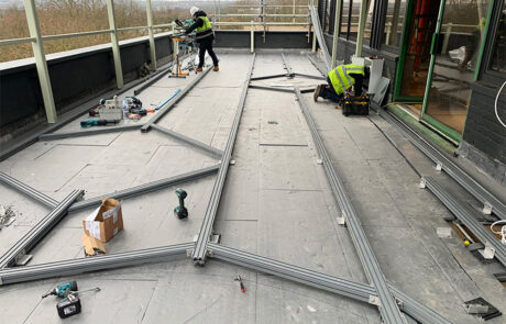 AliDeck Aluminium Metal Decking On Site Installation Cutting Boards to a Certain Radius