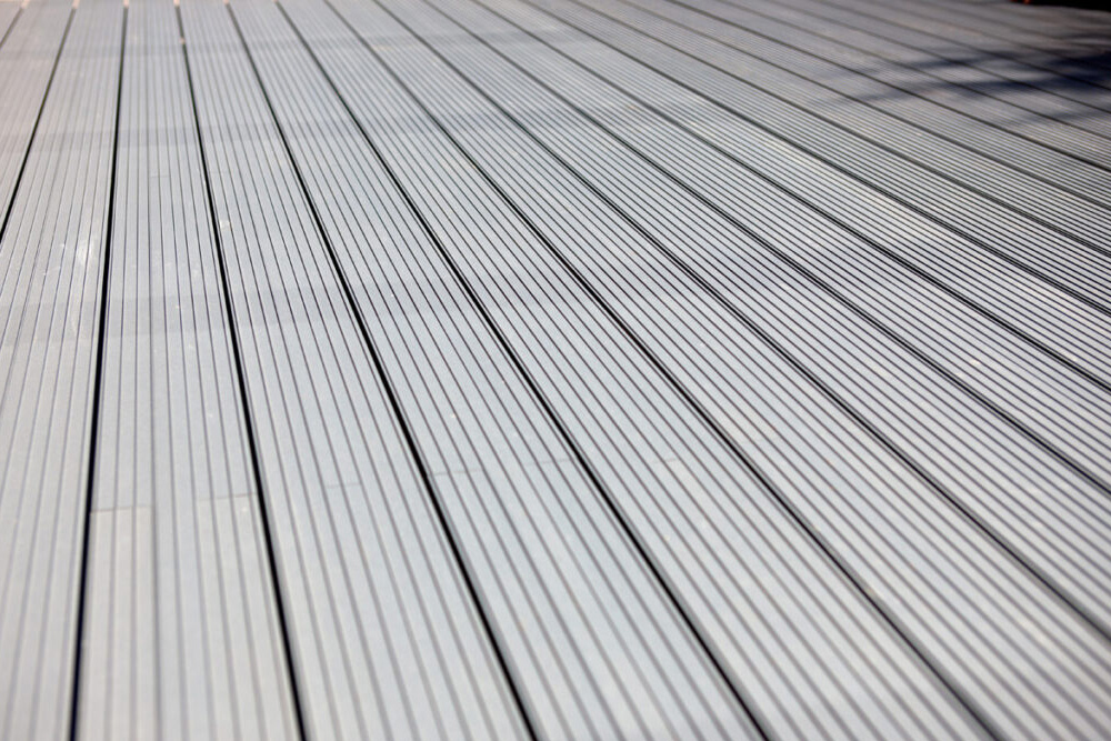AliDeck Aluminium Metal Decking Installation by Alifit Approved Installers on a Garden Terrace Deck