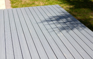 AliDeck Aluminium Metal Decking Anthracite Grey Installed on Terrace Decking from Approved Installers AliFit
