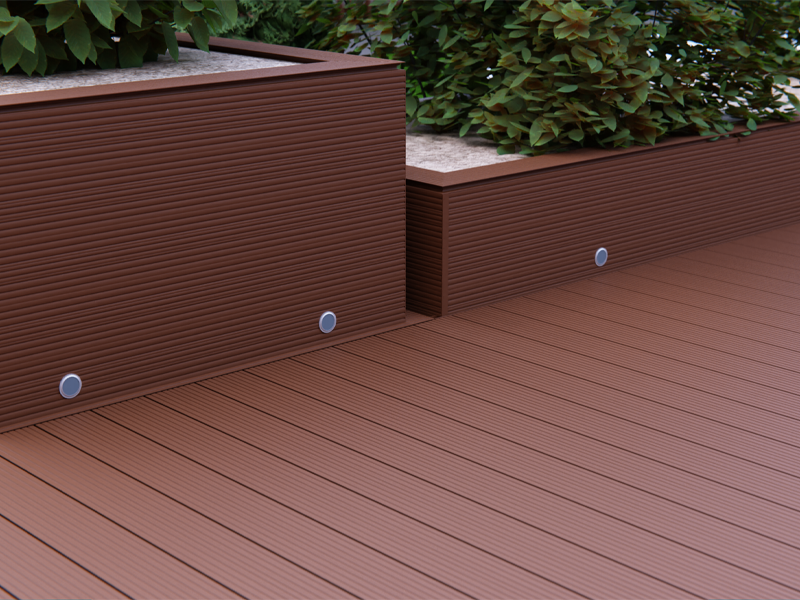 AliDeck Aluminium Metal Decking Accessories Planter Kit In Use On Roof Terrace