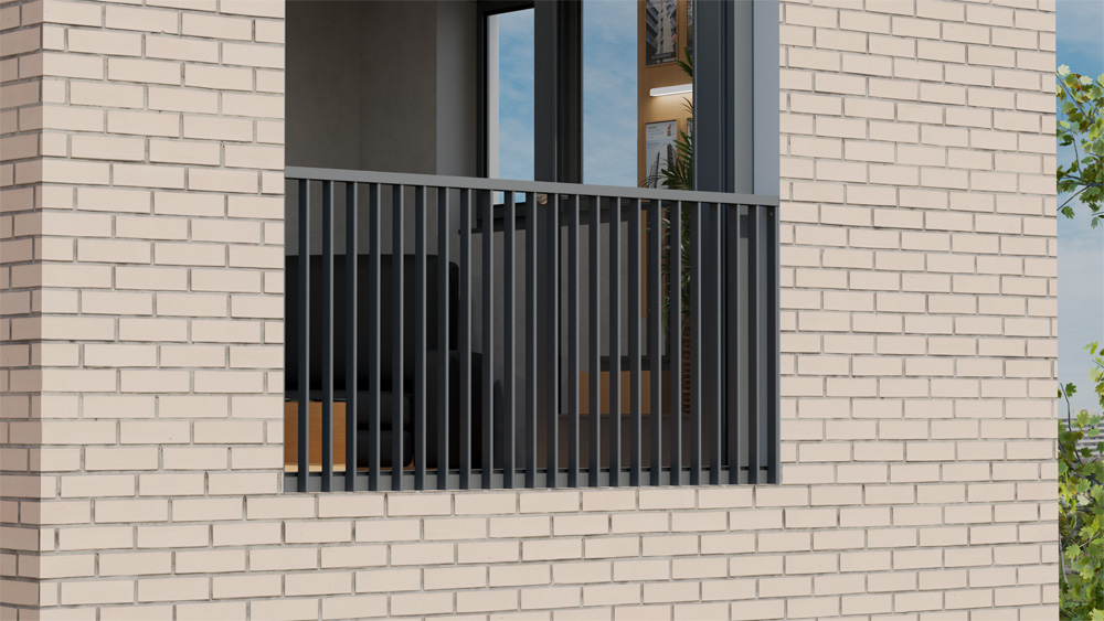 AliRail Juliet Balcony Exterior 2.26m