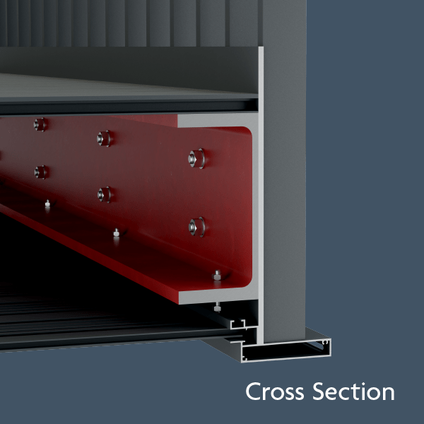 External Balustrades, AliRail Plate Fix, Cross Section